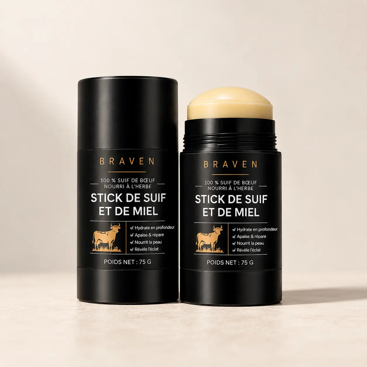BRAVEN — Stick de Suif & Miel, format voyage